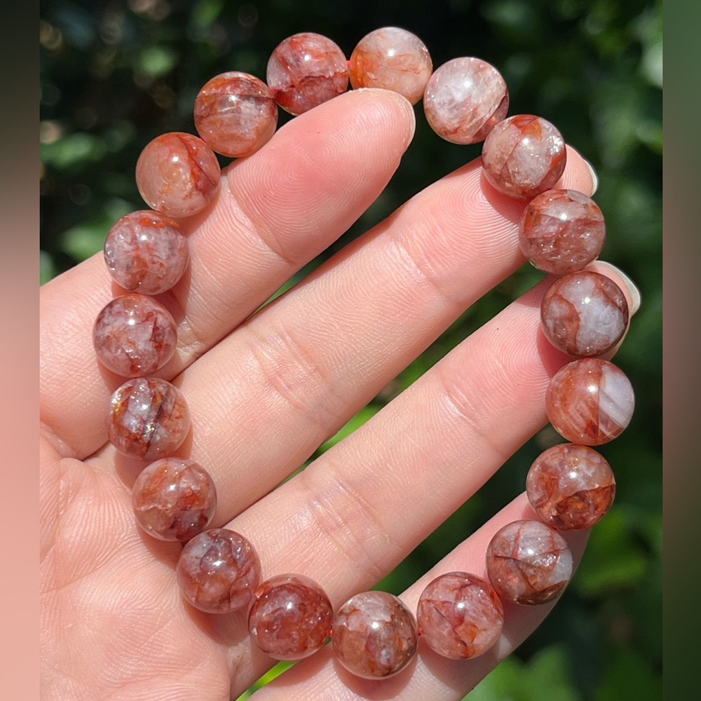 10.5mm stretchable fire Quartz bracelet‎